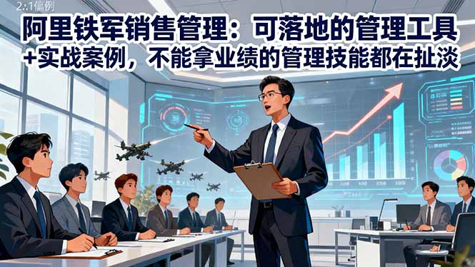 阿里铁军销售管理:可落地的管理工具+实战案例,不能拿业绩的管理都在扯淡-优优云网创