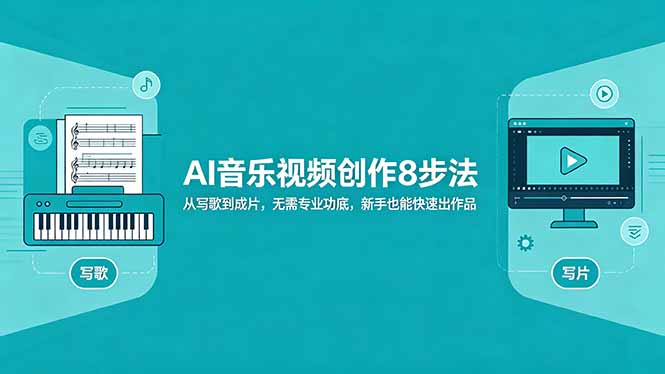 AI音乐视频创作8步法:从写歌到成片,无需专业功底,新手也能快速出作品-优优云网创