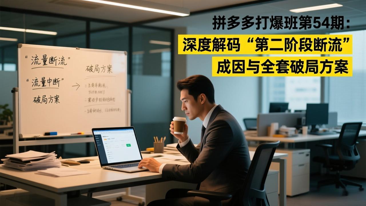 拼多多打爆班第54期:深度解码“第二阶段断流”成因与全套破局方案-优优云网创