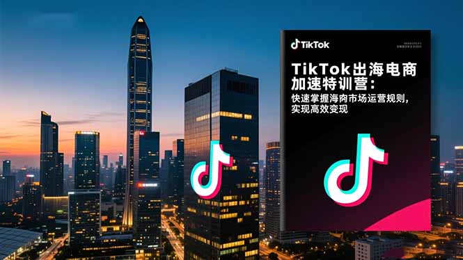 TikTok出海电商加速特训营:快速掌握海外市场运营规则,实现高效变现-优优云网创