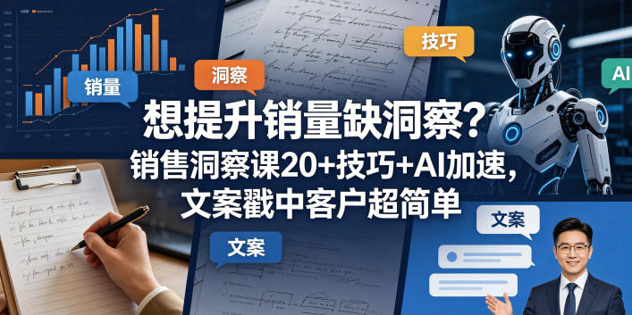 想提升销量缺洞察？销售洞察课20+技巧+AI加速，文案戳中客户超简单【原创双语字幕】