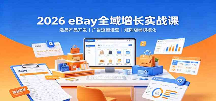 2026 eBay全域增长实战课：选品产品开发，广告流量运营，矩阵店铺规模化-思丰网赚