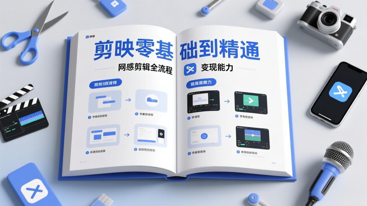 剪映零基础也能快速上手,从入门到精通掌握网感剪辑全流程,掌握能直接变现的剪辑能力-优优云网创