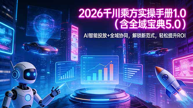 2026 千川乘方实操手册 1.0(含全域宝典 5.0-优优云网创