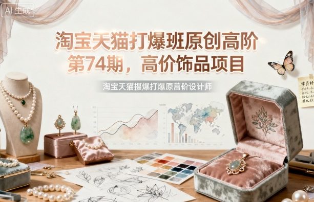 淘宝天猫打爆班原创高阶第74期，高价饰品项目