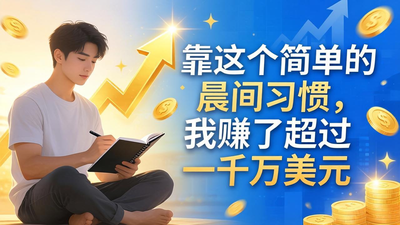 付费文章:靠这个简单的晨间习惯,我赚了超过一千万美元-优优云网创