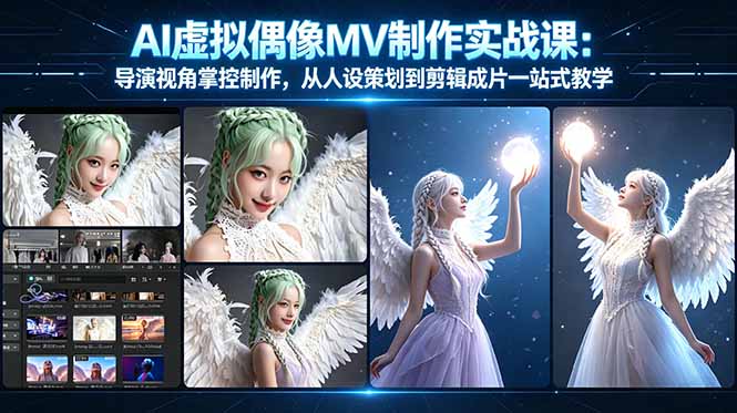 AI虚拟偶像MV制作实战教学：导演视角掌控制作，从人设策划到剪辑成片一站式教学-优优云网创