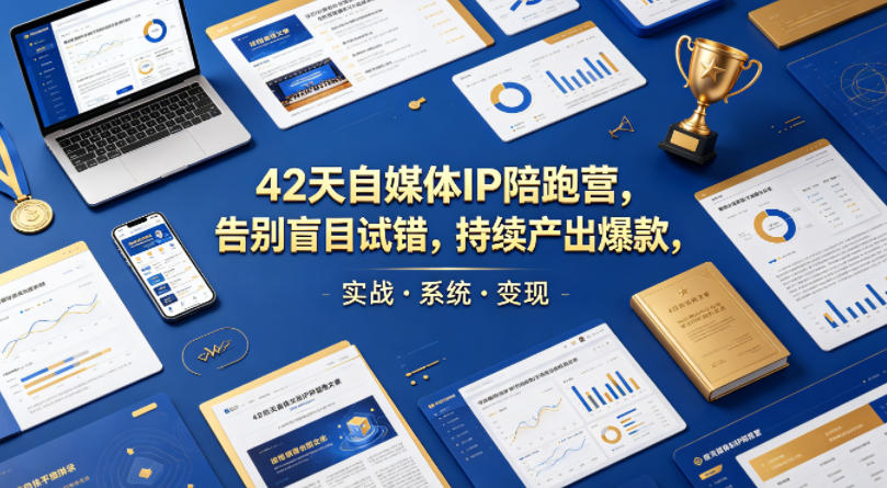 42天自媒体IP陪跑营,告别盲目试错,持续产出爆款,实战·系统·变现(更新2026)-优优云网创