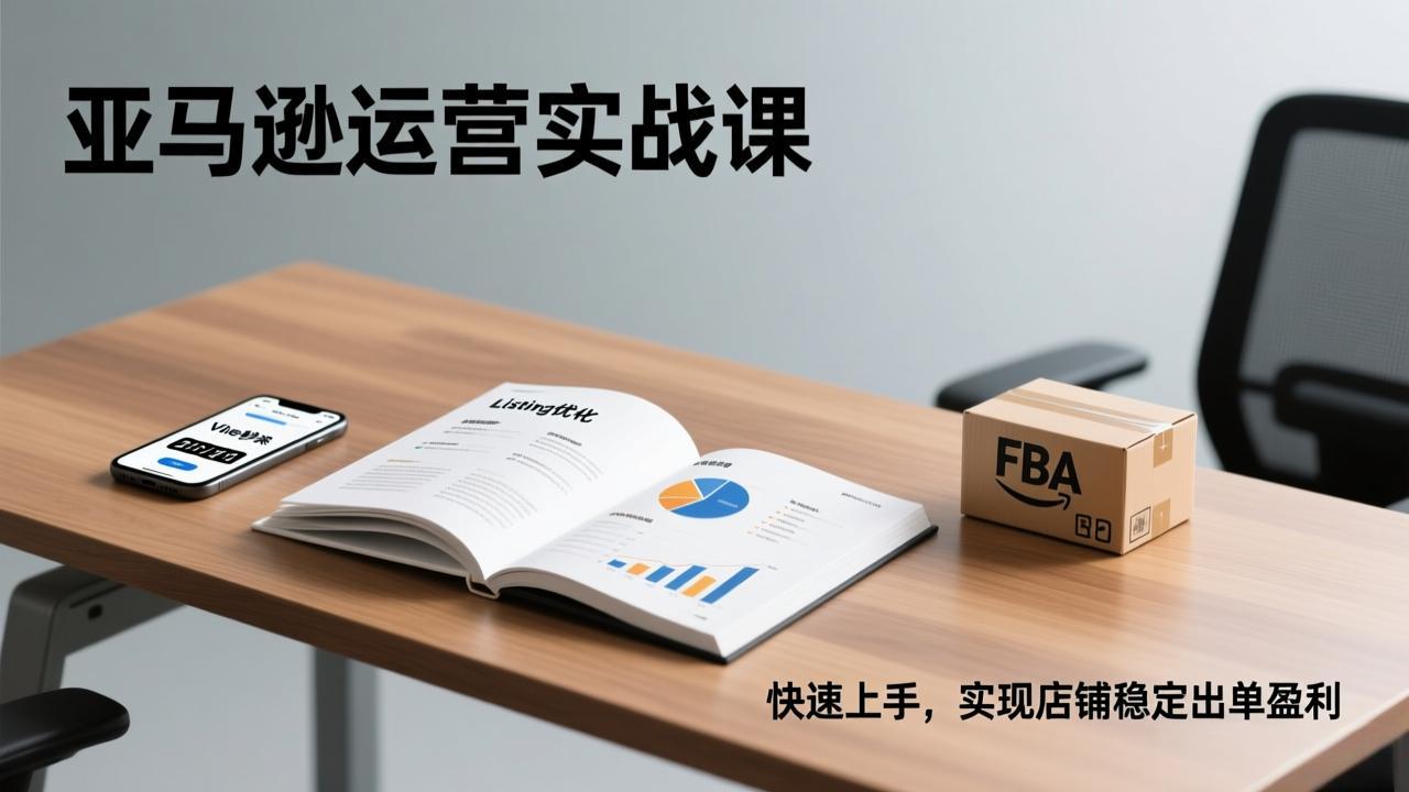 亚马逊运营实战课,Listing优化、Vine秒杀、FBA发货,快速上手,实现店铺稳定出单盈利-优优云网创