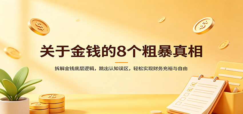 关于金钱的8个粗暴真相:拆解金钱底层逻辑,跳出认知误区,轻松实现财务充裕与自由-优优云网创
