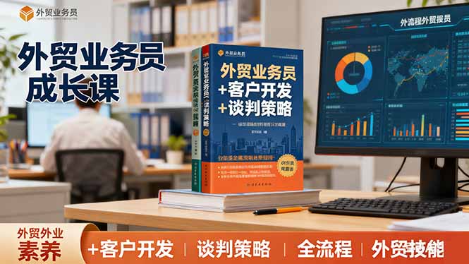 外贸业务员成长课：职业素养+客户开发+谈判策略、掌握全流程外贸技能-优优云网创