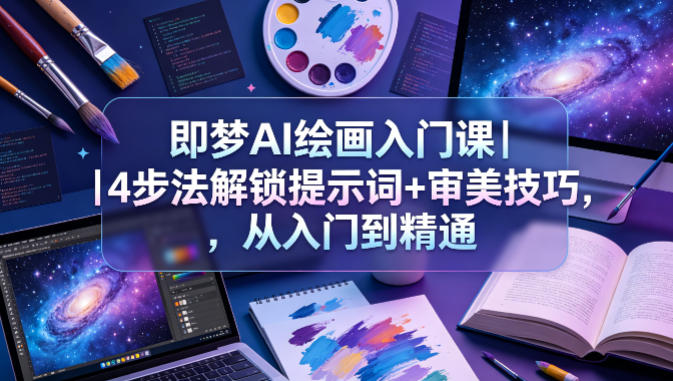 即梦AI绘画入门课|4步法解锁提示词+审美技巧,从入门到精通