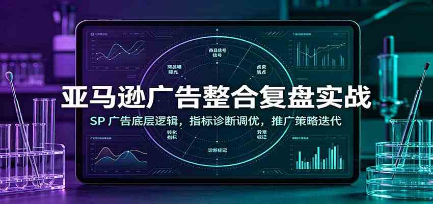亚马逊广告整合复盘实战：SP广告底层逻辑，指标诊断调优，推广策略迭代-思丰网赚