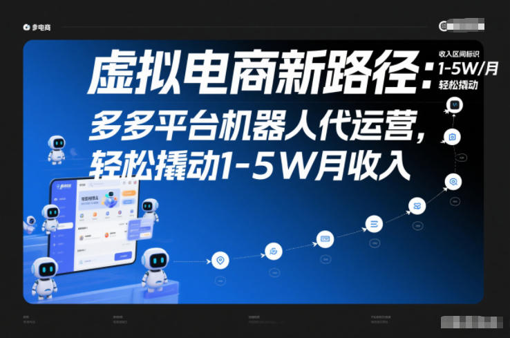 虚拟电商新路径:多多平台机器人代运营,轻松撬动1-5W月收入【揭秘】-优优云网创