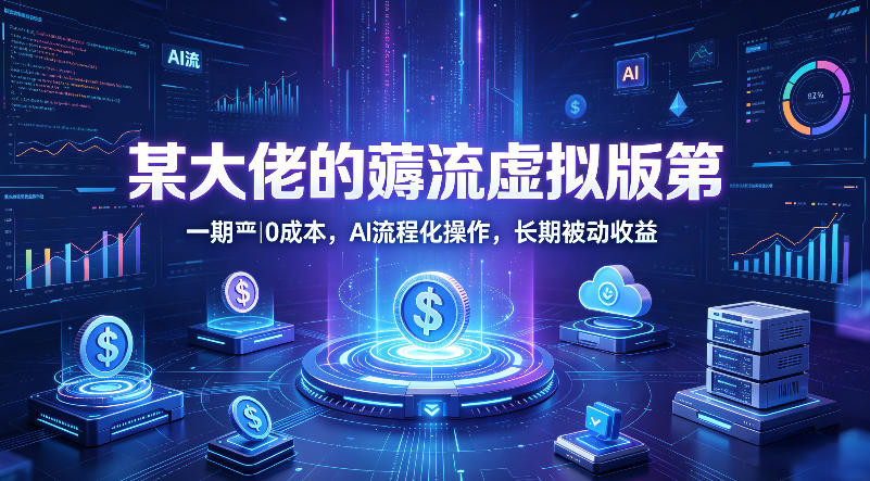 某大佬的薅流虚拟版第一期丨0成本,AI流程化操作,长期被动收益-优优云网创