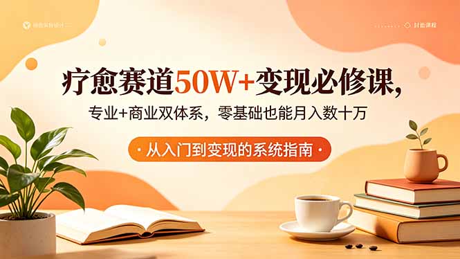 疗愈赛道50W+变现必修课,专业+商业双体系,零基础也能月入数十万-优优云网创