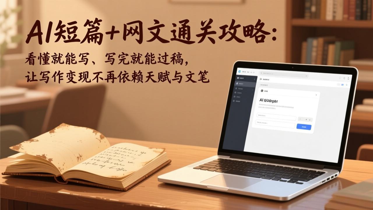 AI短篇+网文通关攻略-更新4月:看懂就能写、写完就能过稿,让写作变现不再依赖天赋与文笔-优优云网创