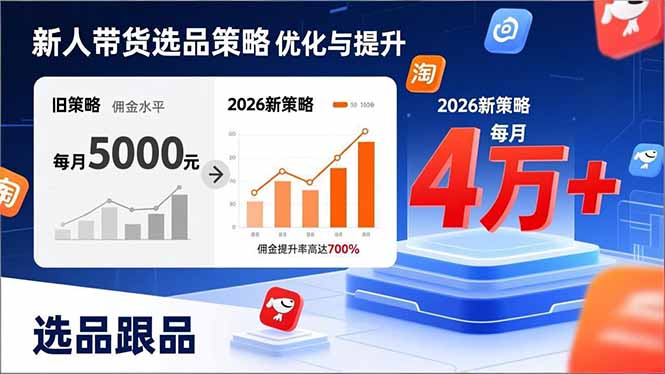 新人带货别瞎选品!这套2026全新选品跟品策略,让我的佣金从0做到每月4万+-优优云网创