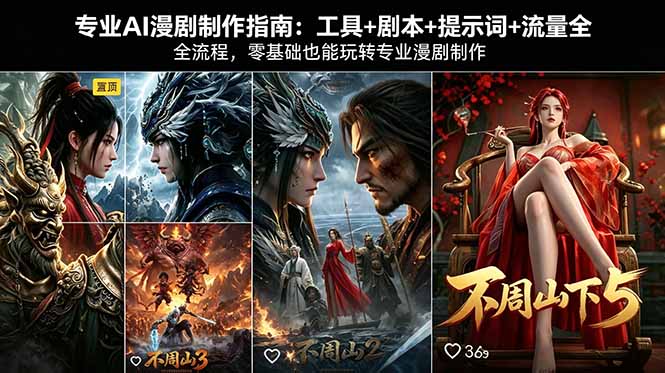 专业AI漫剧制作指南:工具+剧本+提示词+流量全流程,零基础也能玩转专业漫剧制作-优优云网创