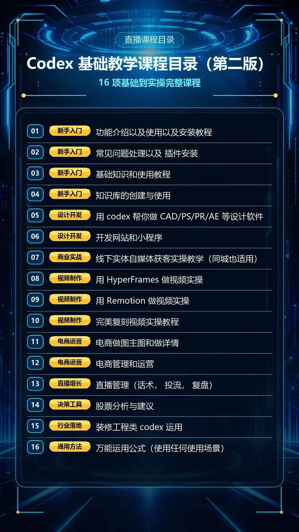(20089期)Codex全场景系统实操课-第2期:从安装插件、知识库到设计视频、电商直播与网站开发,掌握AI真实业务落地完整流程-思丰网赚
