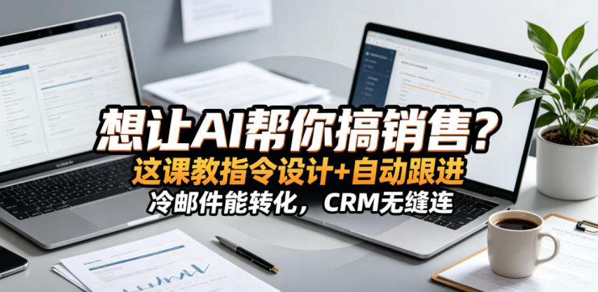 想让AI帮你搞销售？这课教指令设计+自动跟进，冷邮件能转化，CRM无缝连！【原创双语字幕】-优优云网创