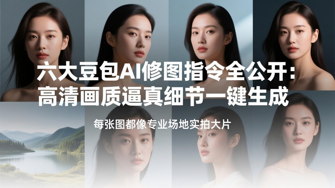 六大豆包AI修图指令全公开:高清画质逼真细节一键生成,每张图都像专业场地实拍大片-优优云网创