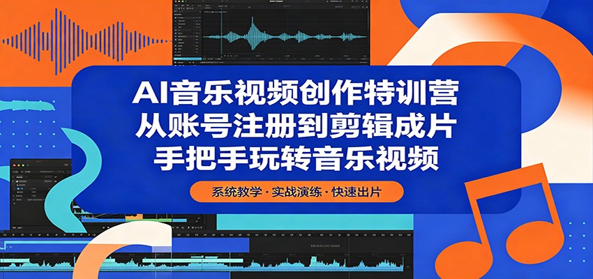 AI音乐视频创作特训营:从账号注册到剪辑成片,手把手玩转音乐视频-优优云网创