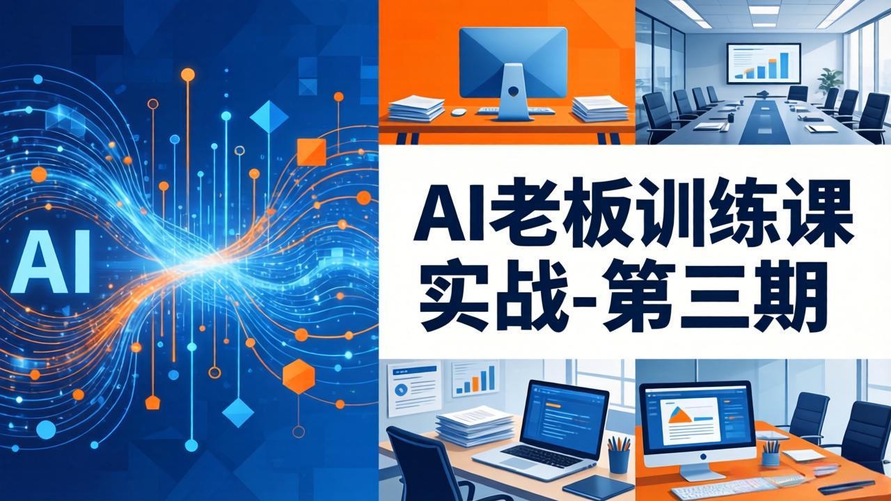 AI老板训练课实战-第三期:AI+内容应用落地教学,从0到1打通AI变现完整路径-优优云网创