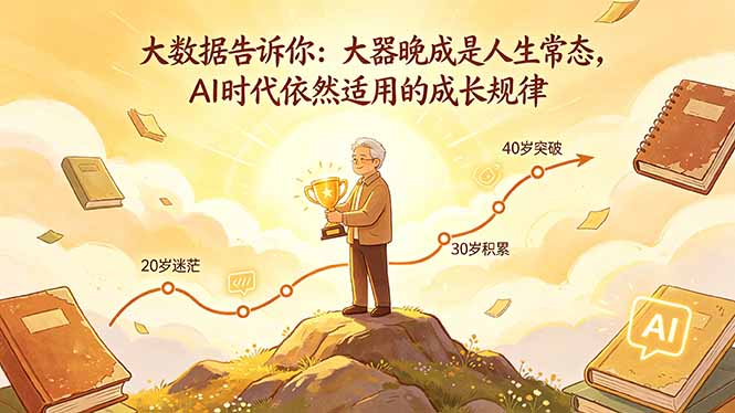 付费文章:大数据告诉你:大器晚成是人生常态,AI 时代依然适用的成长规律-优优云网创