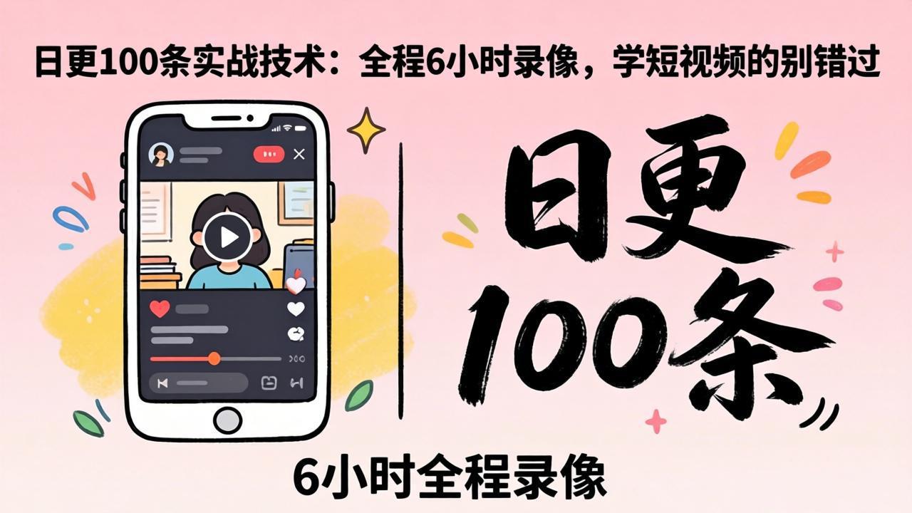 某工作坊东莞2026年4月12线下课：日更100条实战：全程6小时录像，学短视频的别错过-优优云网创