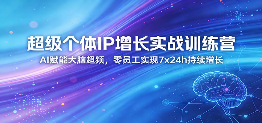 超级个体IP增长实战训练营:AI赋能大脑超频,零员工实现7x24h持续增长(更新)-优优云网创