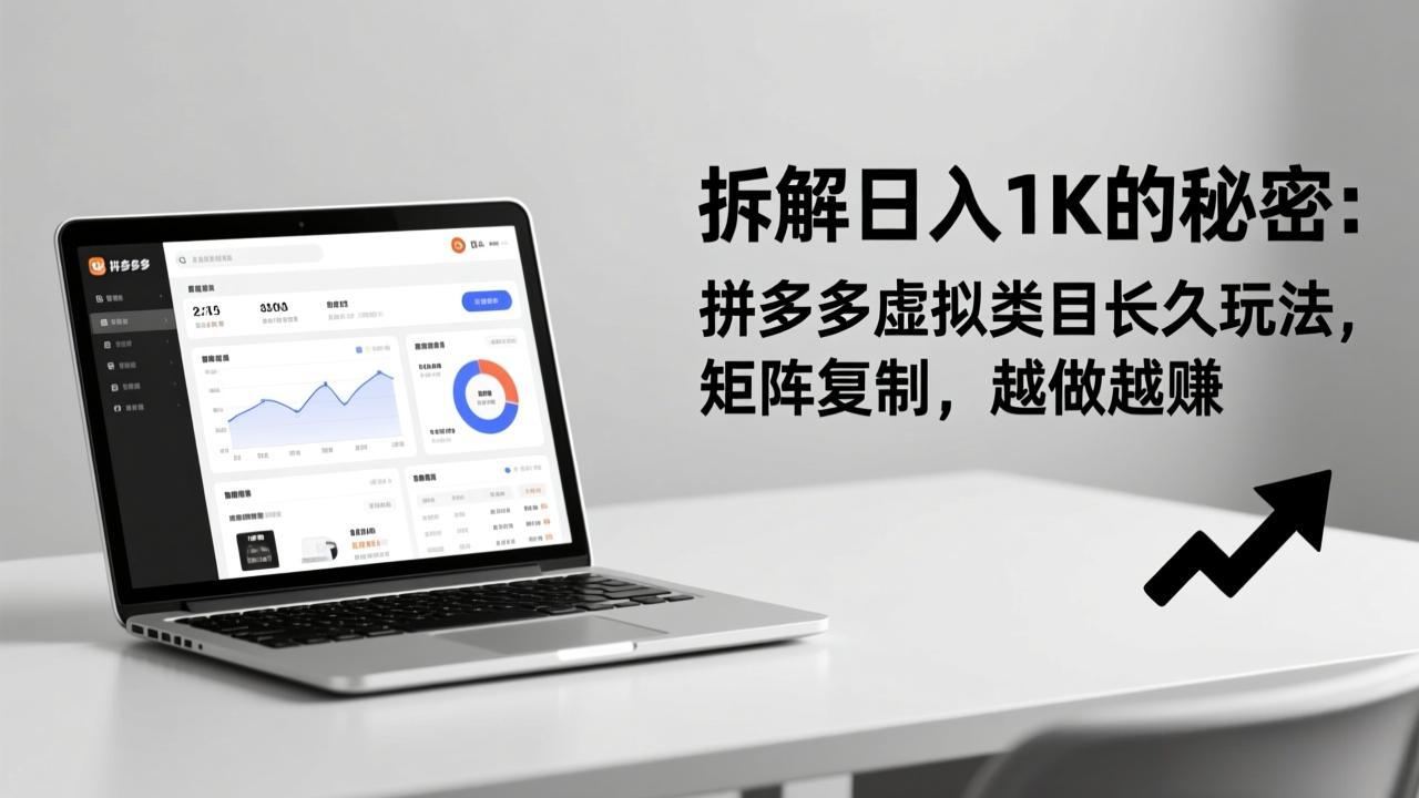 拆解日入 1K 的秘密：拼多多虚拟类目长久玩法，矩阵复制，越做越赚-优优云网创