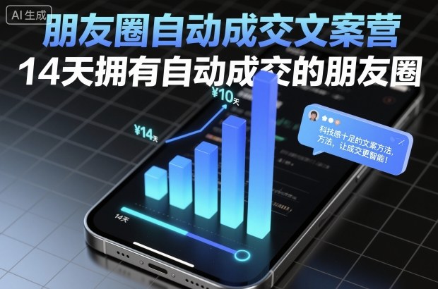 朋友圈自动成交文案营,14天拥有自动成交的朋友圈-优优云网创