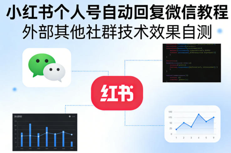 小红书个人号自动回复微信教程,外部其他社群技术,效果自测-优优云网创