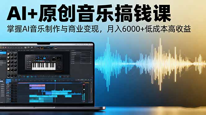 AI+原创音乐搞钱课:掌握AI音乐制作与商业变现,月入6000+低成本高收益-优优云网创