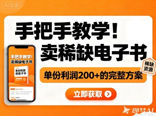 手把手教学!在小红书卖稀缺电子书,单份利润2张+的完整方案-优优云网创