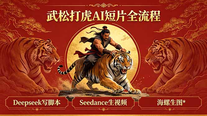 武松打虎AI短片全流程：Deepseek写脚本+Seedance生视频+海螺生图-优优云网创