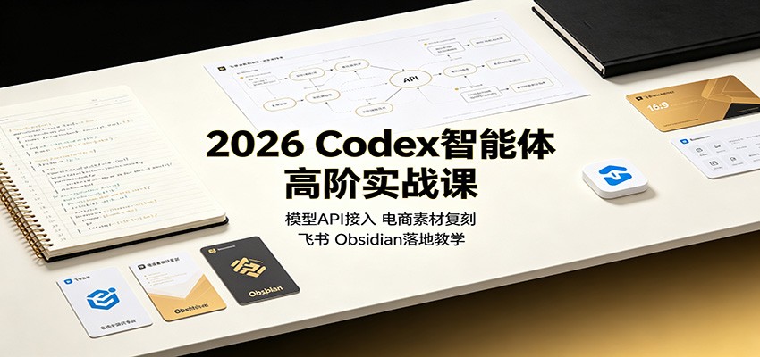 2026 Codex智能体高阶实战课：模型API接入，电商素材复刻，飞书Obsidian落地教学-思丰网赚