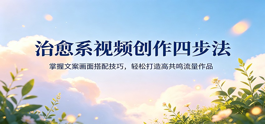 治愈系视频创作四步法:掌握文案画面搭配技巧,轻松打造高共鸣流量作品-优优云网创