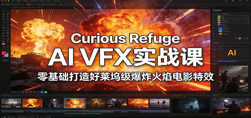 Curious Refuge AI VFX实战课,零基础打造好莱坞级爆炸火焰电影特效-优优云网创