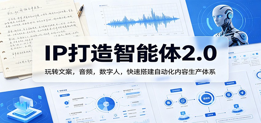 IP打造智能体2.0:玩转文案,音频,数字人,快速搭建自动化内容生产体系-优优云网创