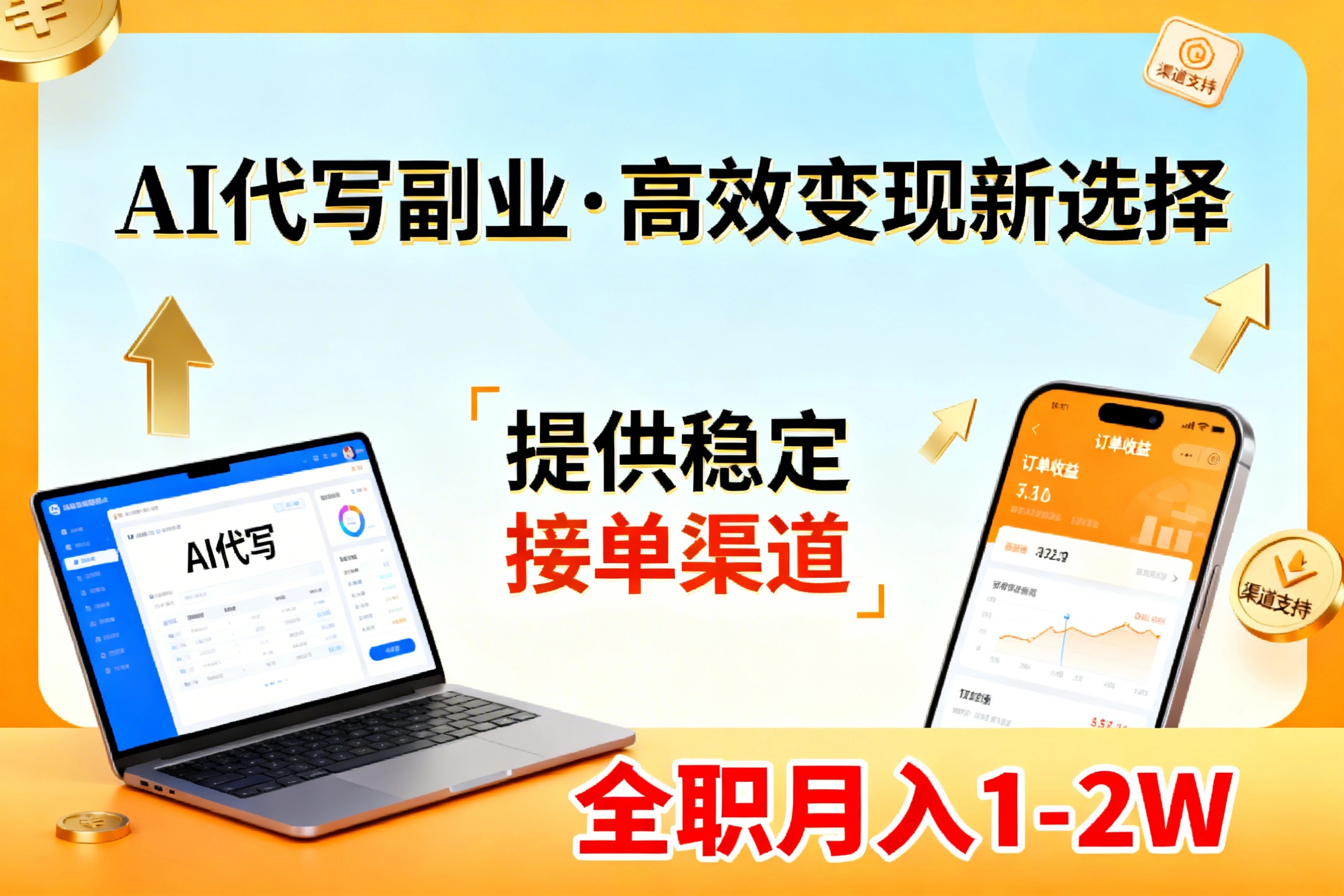 AI代写副业,高效变现,提供渠道,永不失业副业兼职 全职月入1-2W【SOP手册】-优优云网创