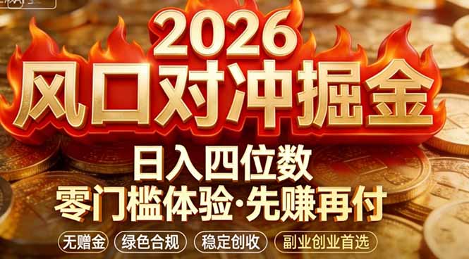 2026美金对冲套利,无赠金对冲策略保驾护航,低门槛易上手实操。单人单日收益2000+-优优云网创
