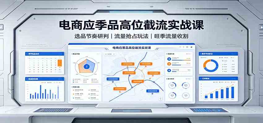 电商应季品高位截流实战课：选品节奏研判，流量抢占玩法，旺季流量收割-思丰网赚