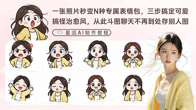 一张照片秒变N种专属表情包,三步搞定可爱搞怪治愈风,从此斗图聊天不再到处存别人图-优优云网创