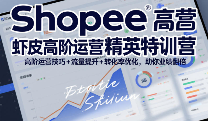 Shopee虾皮高阶运营精英特训营，高阶运营技巧+流量提升+转化率优化，助你业绩翻倍(更新26年5月)-优优云网创