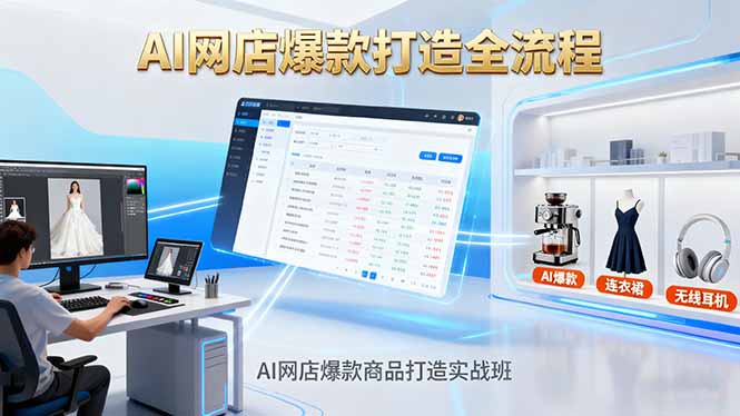 AI网店爆款商品打造实战班:AI技术实现商品图智能处理,快速搭建AI网店-优优云网创