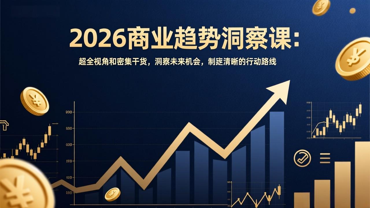 2026商业趋势洞察课:超全视角和密集干货,洞察未来机会,制定清晰的行动路线-优优云网创