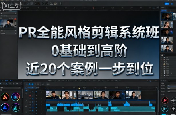 PR全能风格剪辑系统班,0基础到高阶,近20个案例一步到位-优优云网创