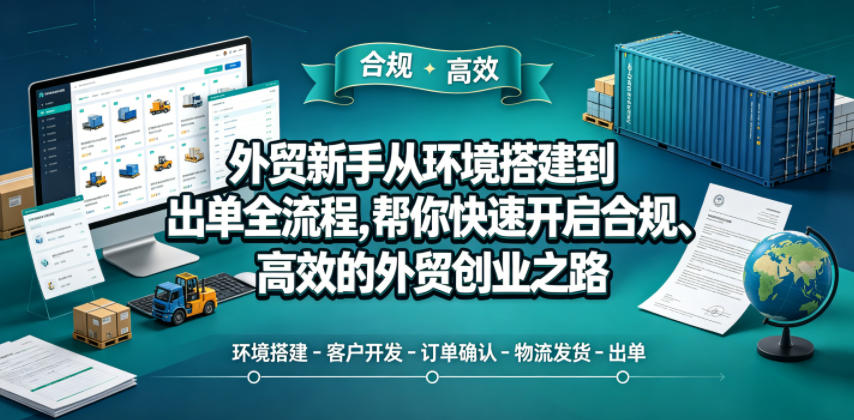 外贸新手从环境搭建到出单全流程,帮你快速开启合规、高效的外贸创业之路-优优云网创